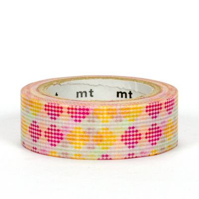 checkers stripe pink