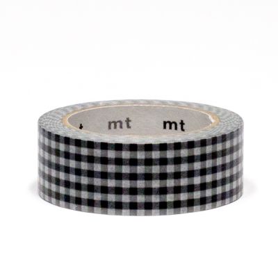 delicate checkered black