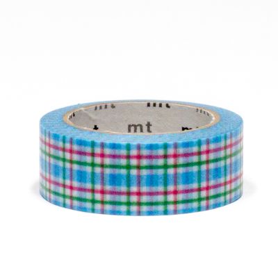 colorful checkered blue