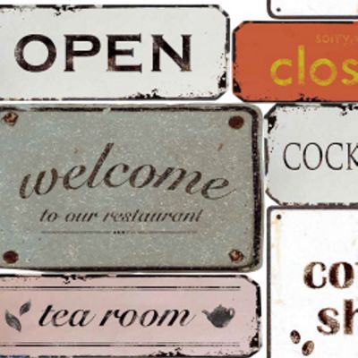 vintage sign plate