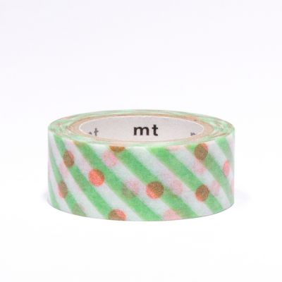 double side printed - dot x stripe