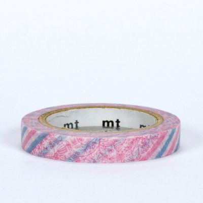 pink flower stripe