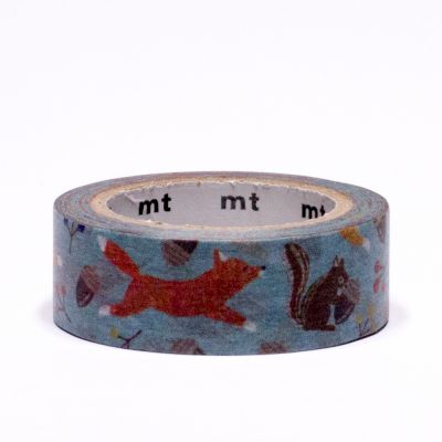 embroidery fox and squirrel